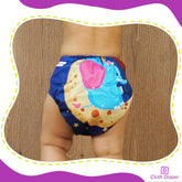 Reusable Baby Cloth Diaper with Adjustable Snap Buttons and Inserts (Set of 3)